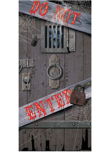 Spooky Halloween Door Cover. Walls, Doors, Windows Decoration.