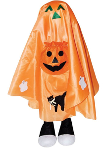 Standing Hallowen Greeter Orange With Pumpkin.