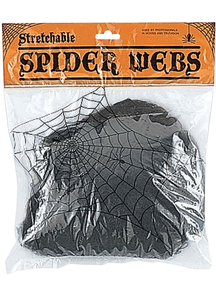 Stretchable Black Web. Webs And Cloth.
