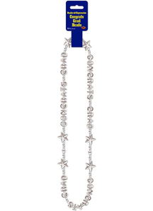 White Beads. Graduation Decorations.