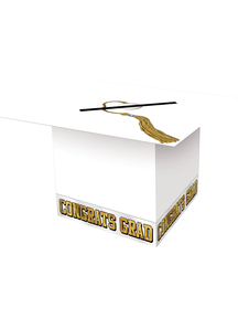 White Graduation Cap Card Box.