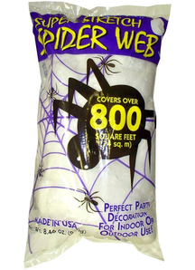 White Spider Web 8.4 Oz. Webs And Cloth.