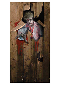 Zombie Door Cover. Walls, Doors, Windows  Halloween Decorations.