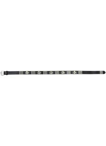 Belt Silv Stud W/Skull Md