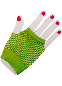 Gloves Fingerles Fishnet Green