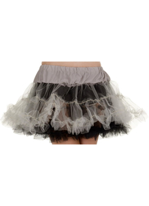 Petticoat Tutu Adult Blk& Gray