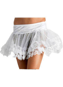 Petticoat White Lace Bottom