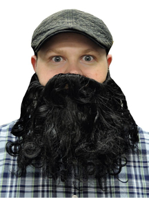 Beard Curly Black