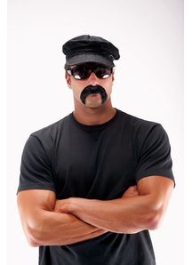 Biker Mustache Black