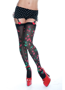 Black Hotpant Cherry Hosiery S