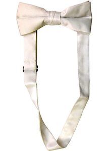 Bow Tie Satin Band White