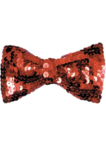 Bow Tie Sequin Red