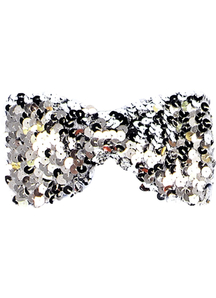 Bow Tie Sequin Silver