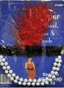 Flapper Headpiece Red Feather