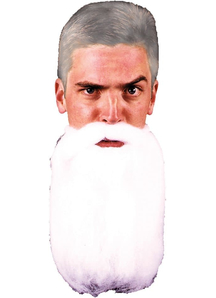 Mustache Beard White 14 Inches