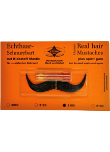 Mustache Real Hair French Black