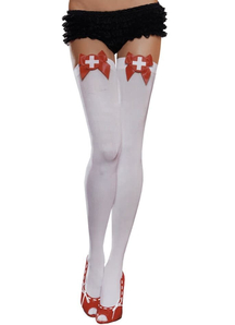 Stockings Thi Hi Nurse Bk/Rd