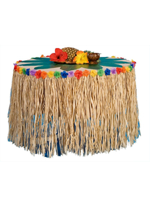 Table Skirt W Poly Flowers