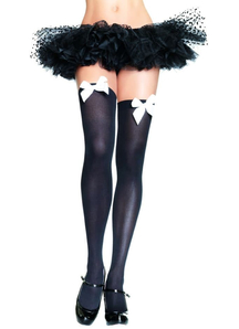 Thigh High Red With Red Bow