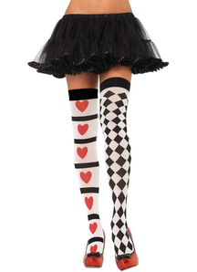 Tights Harlequin And Hearts
