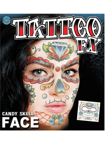 Face Tattoo Candy Skull
