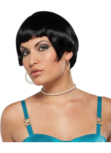 Fresh Flapper Black Wig For Women
