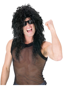 Headbanger Curly Black Wig