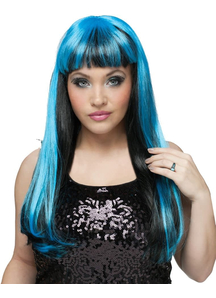 Neon Black/Blue Wig