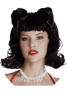 Retro Twist Black Peruke