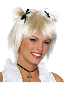 Short School Girl Blonde Peruke