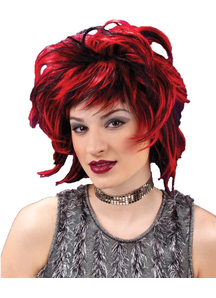 Short Wig Club Red Black