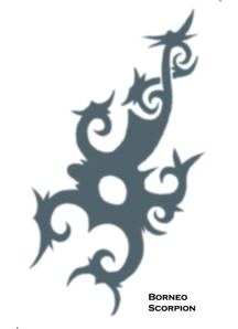Tattoo Tribal Borneo Scorpion