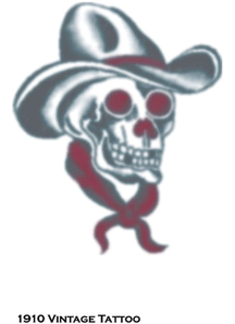 Tattoo Vintage Skull Cowboy