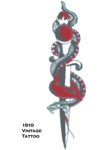 Tattoo Vintage Snake With Dagger