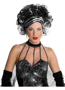 Wig For Wicked Widow Black/White