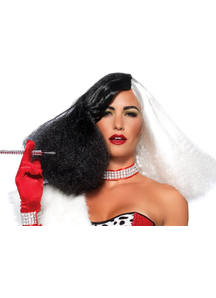 Black White Wig For Disco Diva