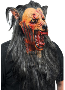 Brown Wolf Latex Mask For Halloween