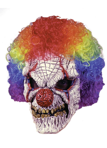 Clown Mask With Wig For Halloween