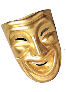 Comedy Mask Gold For Masquerade