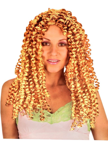 Diva Crimped Blonde Wig For Adults