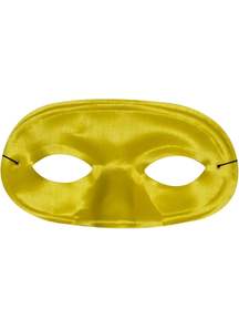 Half Domino Mask Yellow For Adults