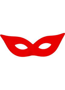 Harlequin Mask Satin Red For Adults