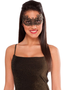 Lace Mask Gold For Masquerade
