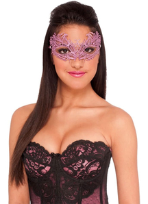Lace Mask Pink For Masquerade