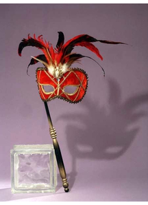Masquerade Venetian Mask Red