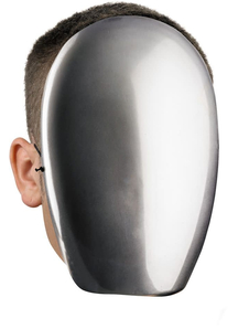 No Face Chrome Mask For Halloween