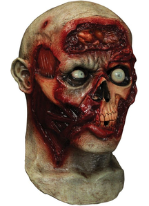 Pulsing Zombie Brains Digital Mask For Halloween