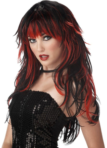 Tempting Tresses Red Black Wig For Women