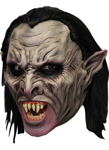 Vamp Dlx Chinless Latex Mask For Halloween