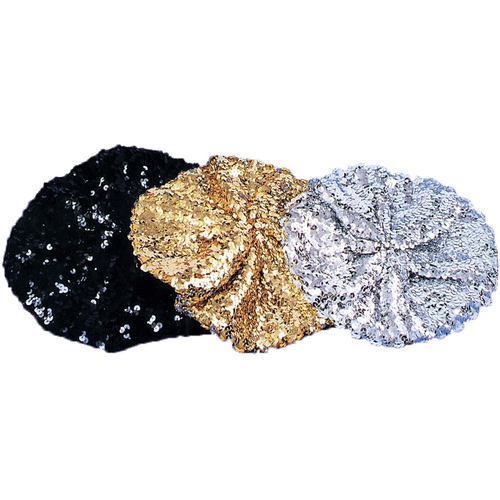 Beret Sequin Black For All